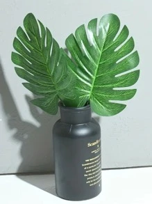 3/5/10 件人造绿海龟叶散尾叶假丝绸植物适用于 DIY 婚礼生日派对家居装饰棕榈叶道具 - 綠色 - 查看 4