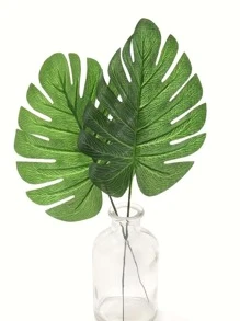 3/5/10 件人造绿海龟叶散尾叶假丝绸植物适用于 DIY 婚礼生日派对家居装饰棕榈叶道具 - 綠色 - 查看 6