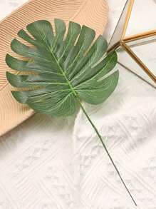 3/5/10 件人造绿海龟叶散尾叶假丝绸植物适用于 DIY 婚礼生日派对家居装饰棕榈叶道具 - 綠色 - 查看 5