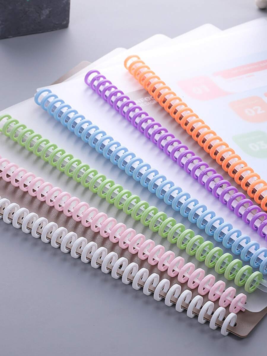 2 cái 30 Holes Ring Binder With Spiral Loose-leaf Notebook Clip (Màu ngẫu nhiên) - Nhiều màu - Xem 1
