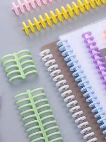 2pcs 30 Holes Ring Binder With Spiral Loose-leaf Notebook Clip(random Color) - Multicolor - View 4