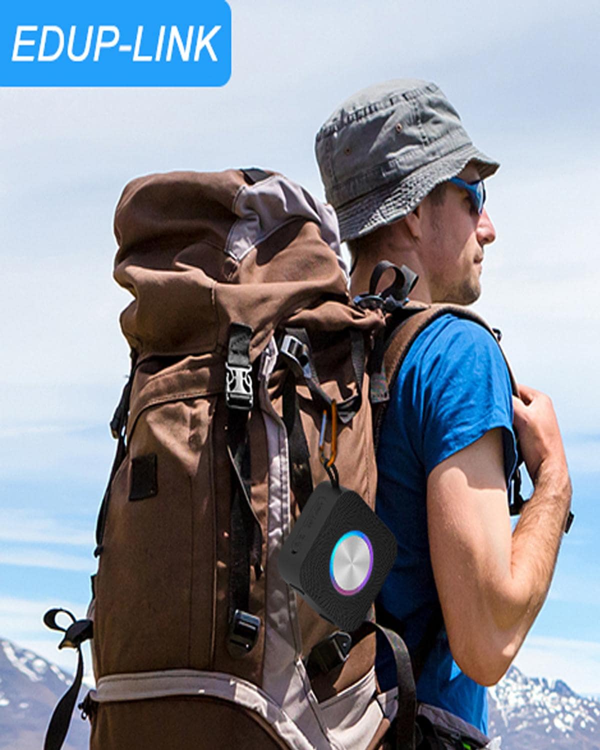 EDUPLINK Waterproof Bluetooth Speaker Portable, Small Size with Loud