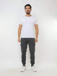 Men Sweatpants - 深灰色 - 查看 8