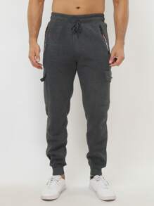 Men Sweatpants - 深灰色 - 查看 2