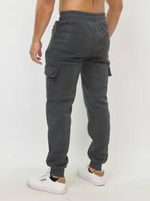 Men Sweatpants - 深灰色 - 查看 4