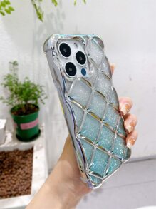 Hình thoi Kết cấu Mạ Long lanh Ốp lưng & bao da điện thoại - Màu xanh lam - Xem 4