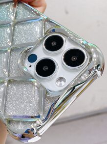 Hình thoi Kết cấu Mạ Long lanh Ốp lưng & bao da điện thoại - Màu xanh lam - Xem 5