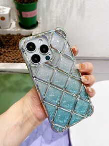 Hình thoi Kết cấu Mạ Long lanh Ốp lưng & bao da điện thoại - Màu xanh lam - Xem 2