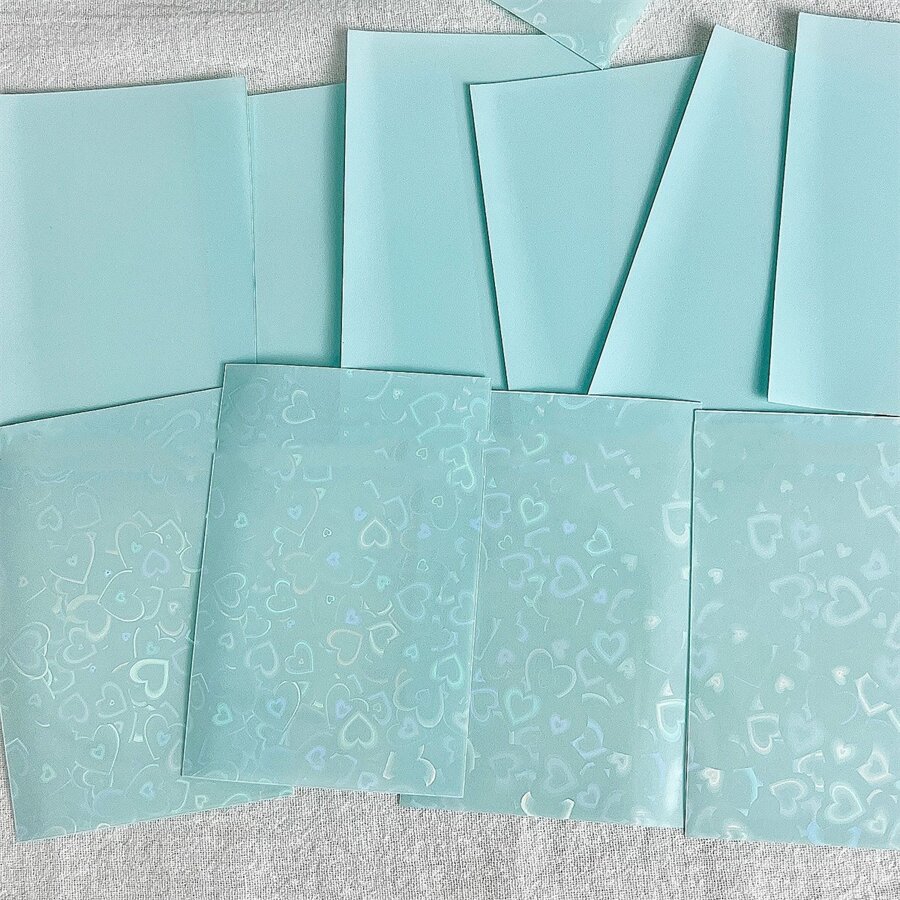 50 cái Kem Màu hồng Mờ Phim ảnh Hai Lớp Tập ảnh Thẻ Người bảo vệ Cái túi Đối với 61*91mm Nhỏ bé - màu xanh lá - Xem 1