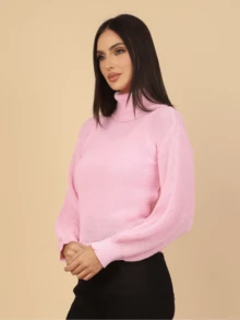 Women Sweaters - 淺粉色 - 查看 3