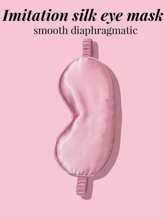 1 件玫瑰金缎面眼罩
