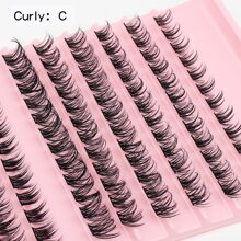 Dây da roi Các cụm 144 Cụm Lông mi DIY Cụm Mở rộng lông mi Dung tích Có thể tái sử dụng Lông mi đơn  Cụm Tự nhiên siêu mỏng Ban nhạc & Mềm mại ( Tự nhiên , ) - trắng - Xem 2