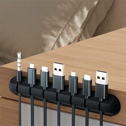 1 pieza escritorio Cable gestión Organizador para datos cabos