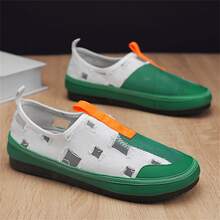 Men's Loafers, Breathable Soft-sole Casual Shoes, Slip-on Moccasins - Army Green - View 3