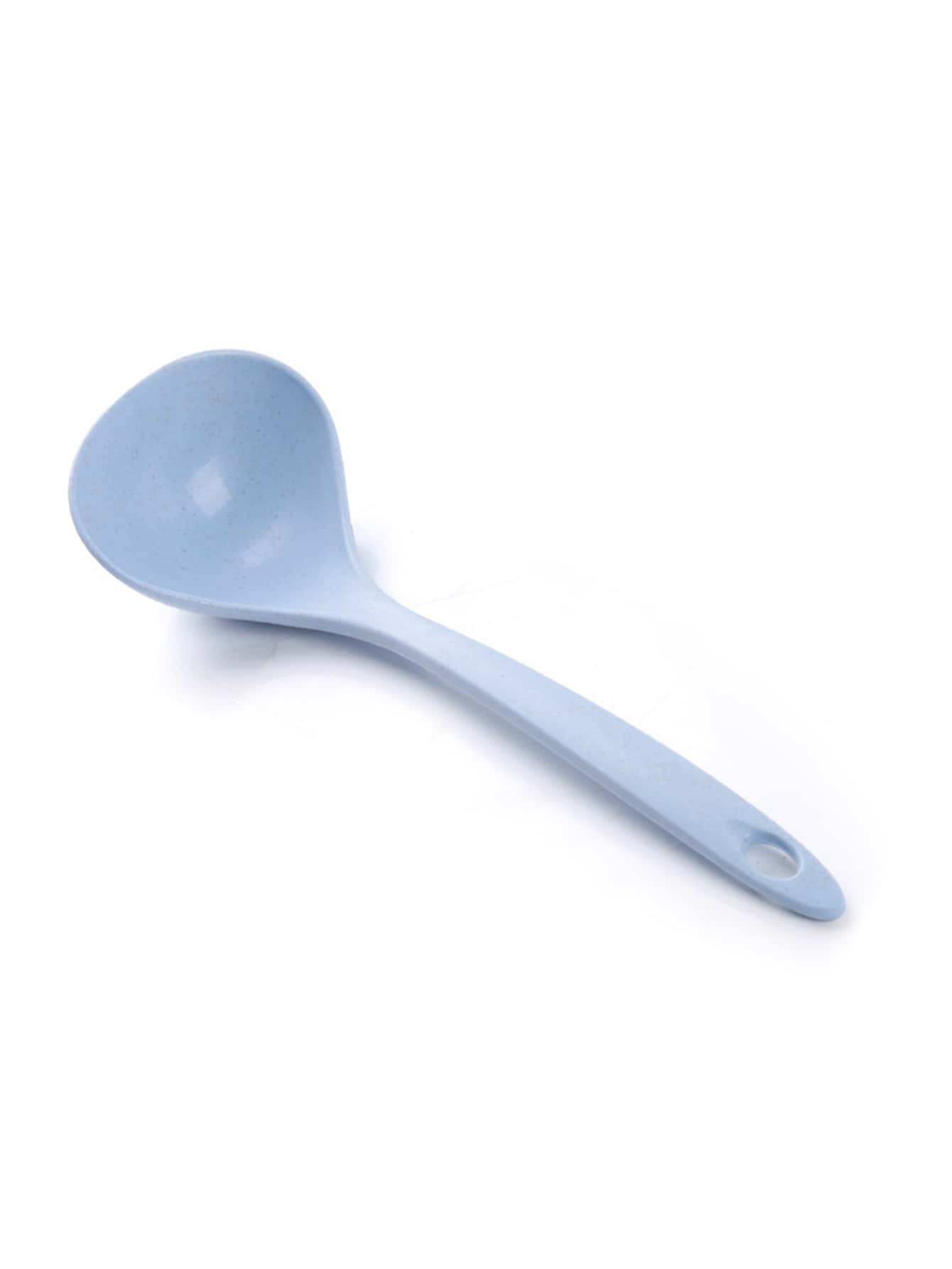 1pc Large Size Blue Pp Soup Ladle With Hook For Hanging, Thick Rice Soup Spoon For Kitchen Dining - Blue - View 1