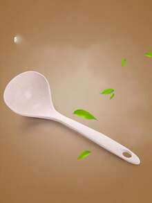 1pc Large Size Blue Pp Soup Ladle With Hook For Hanging, Thick Rice Soup Spoon For Kitchen Dining - Blue - View 4