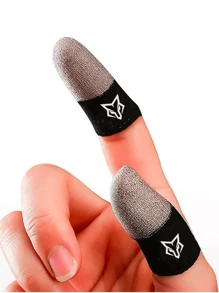 4pza Dedales Gamer Sarafox V8 Guantes Para Dedos Profesional - Plateado - Ver 2