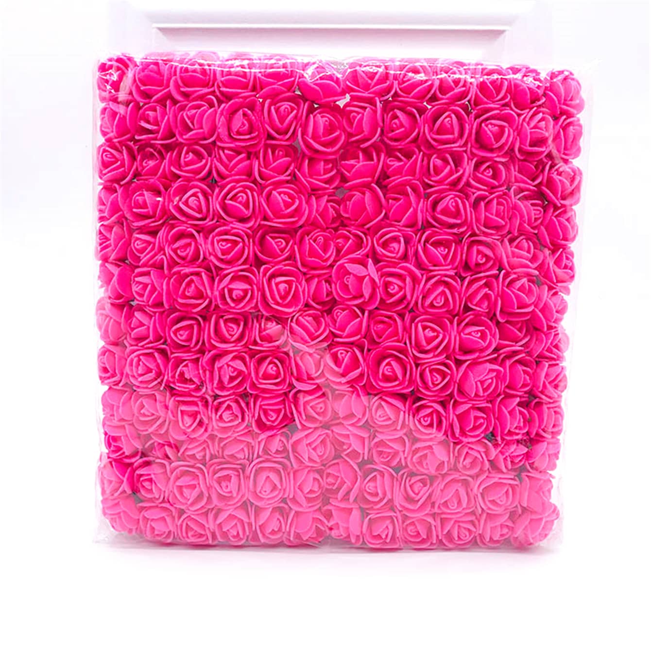 144 件人造圣诞迷你泡沫玫瑰花束婚礼花卉装饰剪贴簿假花花环 DIY 工艺礼物、情人节、礼物