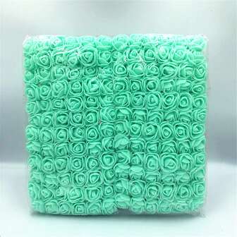 144入組人造迷你泡沫玫瑰花束婚禮花裝飾用品剪貼簿假花花環手工禮物