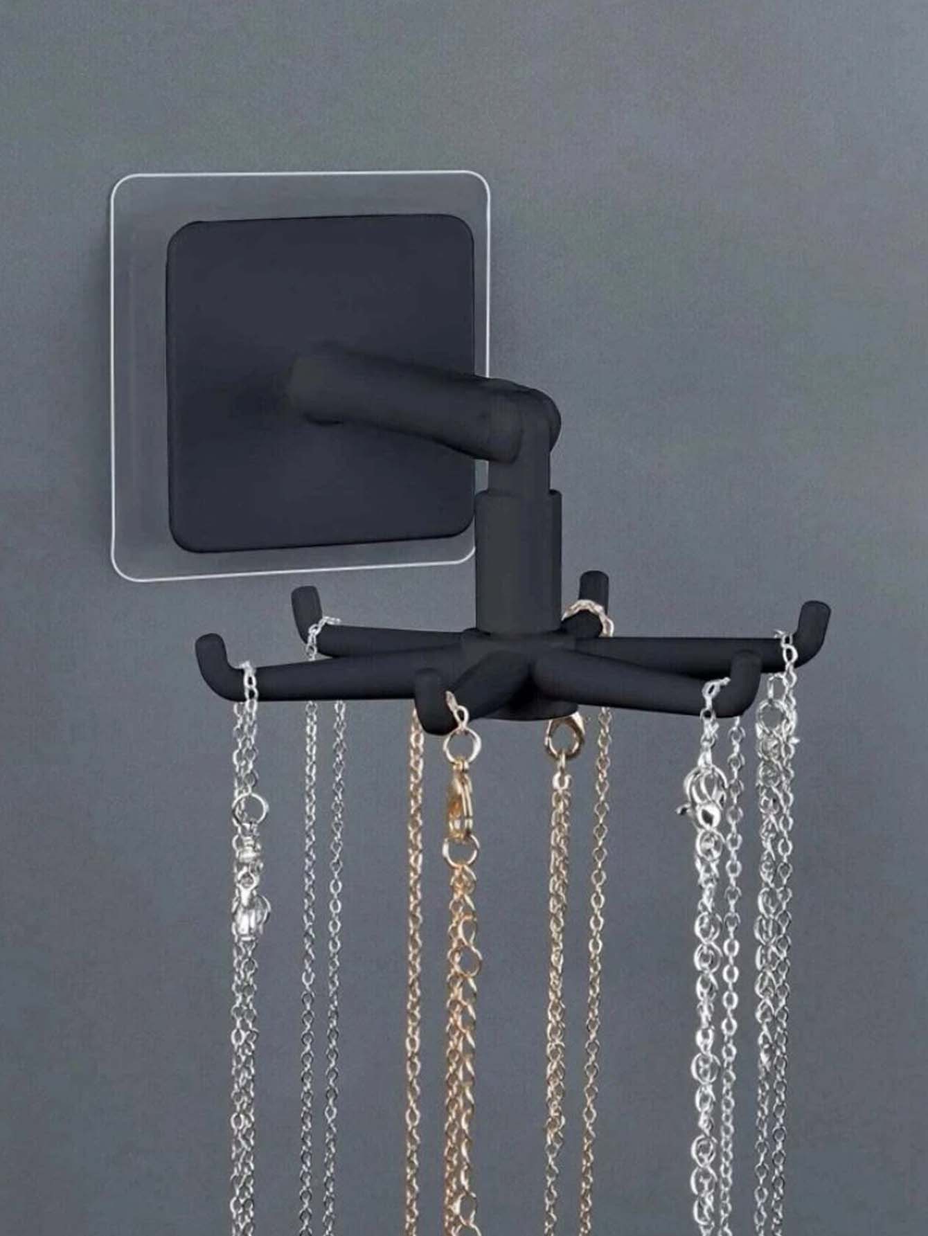 1pc Jewelry Necklace Display Hanging Stand - Black - View 1