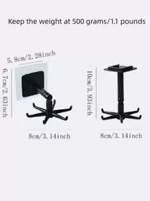 1pc Jewelry Necklace Display Hanging Stand - Black - View 2