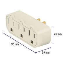 Triple Grounded Multicontact, Bar, Volteck MUL-320 46810 - Beige - View 2