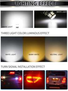 12VLED替代品燈泡適用於車BA15S尾燈轉動信號燈 - 柔和淡色 - 查看 6