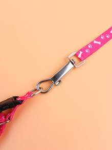 1pc Random Color New Adjustable Print Rope Small Pet Dog Cat Rope Collar