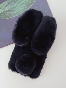 Ốp điện thoại hình thỏ bông, phiên bản quốc tế, không phải phiên bản nội địa. - màu đen - Xem 3