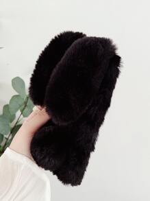 Ốp điện thoại hình thỏ bông, phiên bản quốc tế, không phải phiên bản nội địa. - màu đen - Xem 4