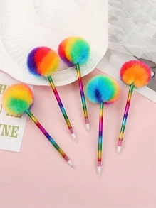 1 支可愛彩虹色糖果毛茸茸圓珠筆,創意糖果中性筆 - 彩色 - 查看 2