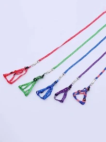 1pc Random Color New Adjustable Print Rope Small Pet Dog Cat Rope Collar
