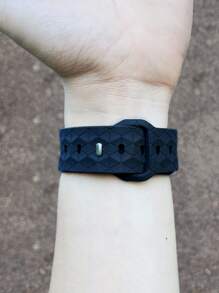 Dây đeo bằng silicon Tương thích với Apple Watch - màu đen - Xem 2