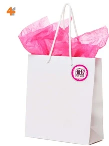 100 Etiquetas Adesivas  - 4 Cm - Cartelas de Adesivos de Recebidos - Um Mino Para Você - Rosa chiclete - Visão 4