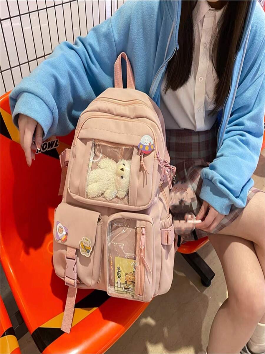 Women Fashion Backpacks - Hồng - Xem 1