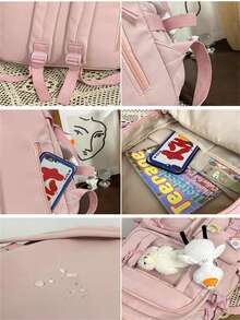Women Fashion Backpacks - Hồng - Xem 3