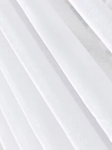 1 件多功能白色薄纱窗帘，轻盈，质地细腻，透气，半透明，风格清新，适用于阳台和卧室 - 白色 - 查看 4