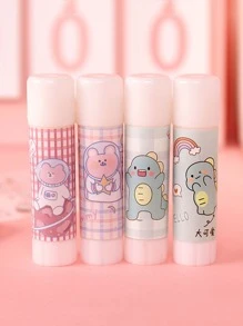 2入組卡通圖形素色口香糖，可愛易於使用學校素色口香糖 - 彩色 - 查看 2