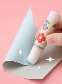 2入組卡通圖形素色口香糖，可愛易於使用學校素色口香糖 - 彩色 - 查看 4