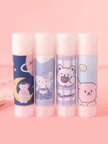 2入組卡通圖形素色口香糖，可愛易於使用學校素色口香糖 - 彩色 - 查看 6