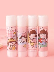 2入組卡通圖形素色口香糖，可愛易於使用學校素色口香糖 - 彩色 - 查看 7