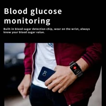 1pc Men Women Smartwatch, F57L Blood Glucose Monitoring Smartwatch Fitness Tracker with Blood Pressure, Blood Oxygen Tracking, Heart Rate Monitor, Calorie Step Counter Non-invasive Blood Glucose Test (Black) - Black - View 6
