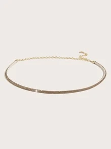 1条女士时尚水晶链腰带，适合搭配连衣裙、参加派对、日常穿着，四季皆宜，百搭配饰，也适合万圣节。 - 金色 - 查看 2