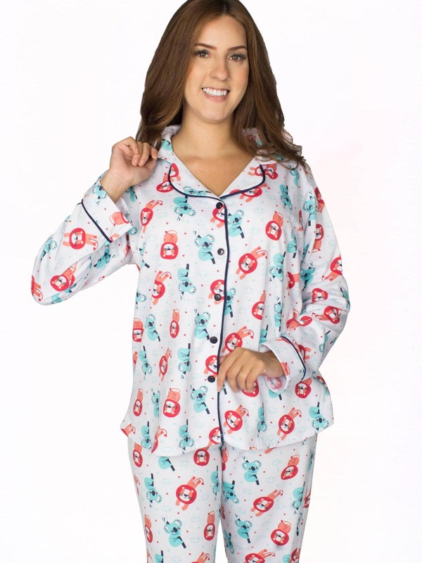 Pijama Moletinho Americano Aberto C/Gola
