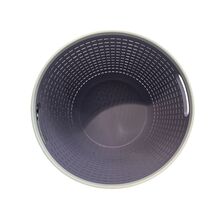 Canasto Cesto Ropa Sucia Agarraderas Plástico Forma Redonda - Lila Púrpura - Ver 3