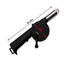 1入組便攜式戶外手動風鼓:燒烤、營火和爐灶用品,可用於點火和烹飪 - 黑色 - 查看 5