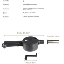1入組便攜式戶外手動風鼓:燒烤、營火和爐灶用品,可用於點火和烹飪 - 黑色 - 查看 9