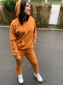 Women Two-piece Outfits - Màu Mù tạt vàng - Xem 1