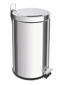 12L Stainless Steel Trash Can, Inner Bucket, Hook Lid For Durability - Grey - View 1