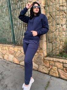 Women Two-piece Outfits - 藏蓝色 - 查看 1